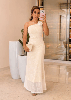 195 - Vestido tule | bordado