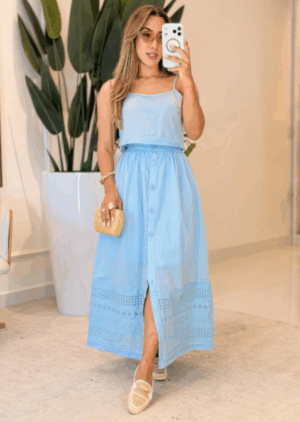 123 - Conjunto linho | detalhes em lazer