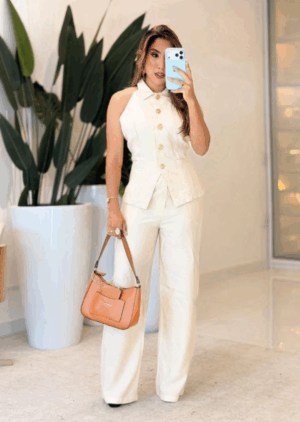 1085 - Conjunto Linho Marrant | Gola Alta