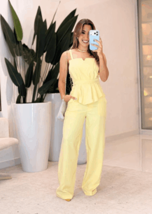 1080 - Conjunto Alfaiataria | Blusa Drapeada