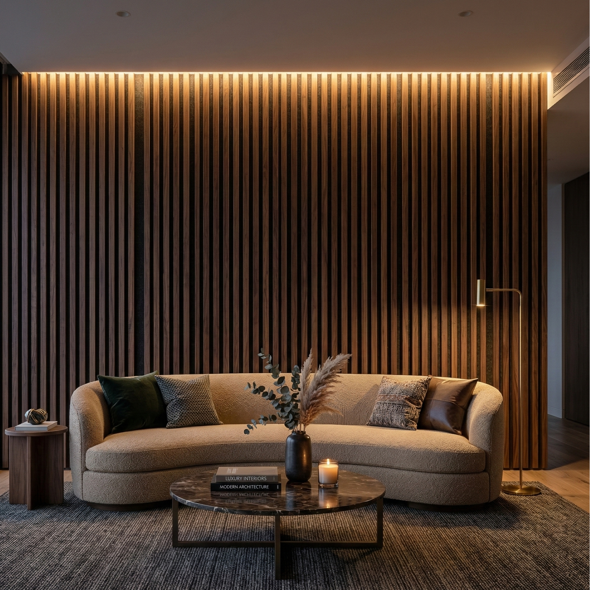 Hochwertige Akustik-Lamellenwandpaneele – 270 × 110 cm – Aeki - Imagem 2