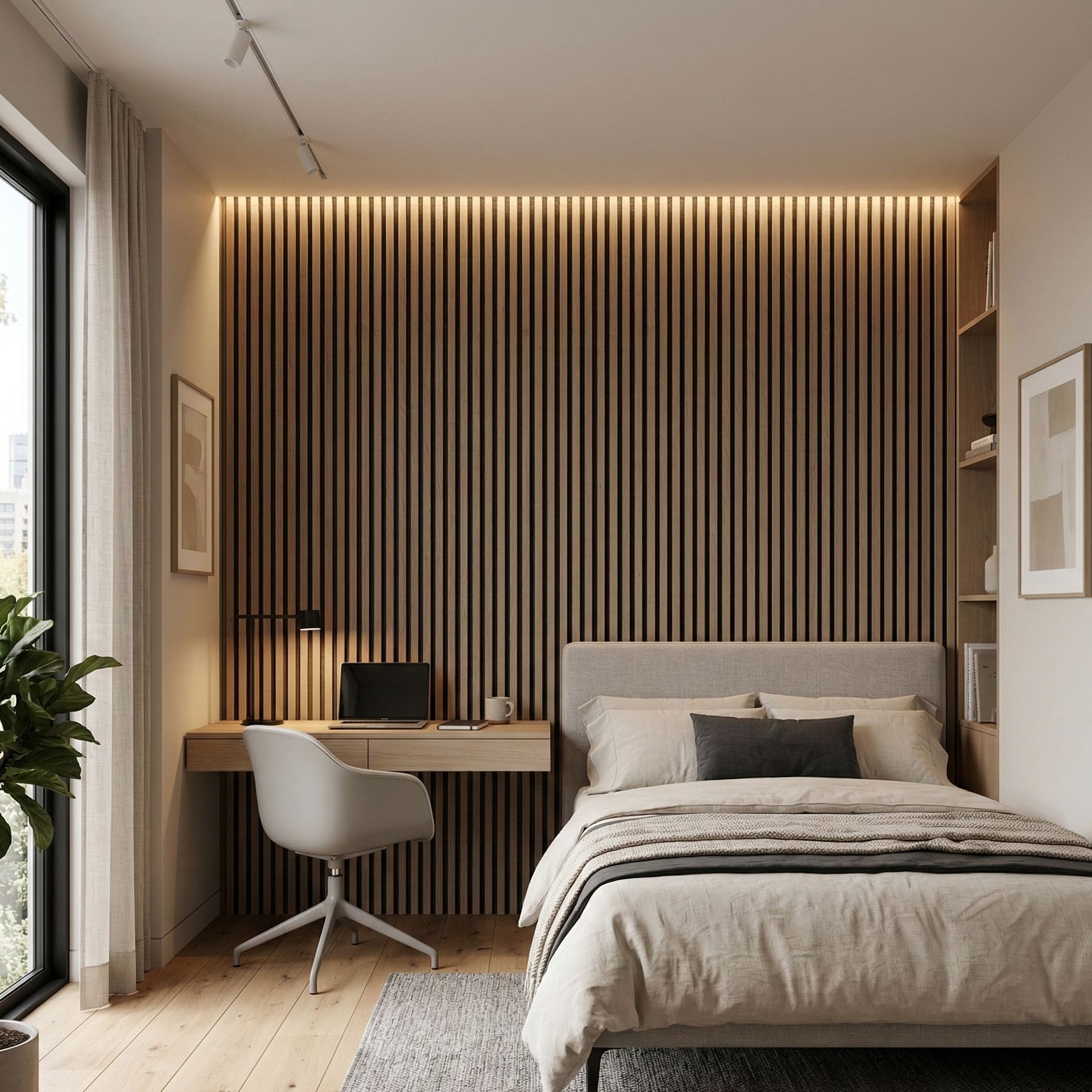 Hochwertige Akustik-Lamellenwandpaneele – 270 × 110 cm – Aeki - Imagem 6